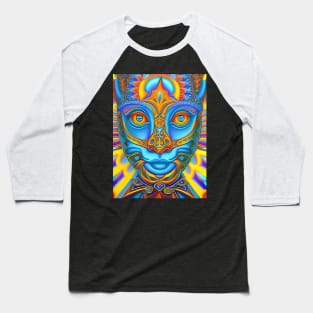 Catgirl DMTfied (2) - Trippy Psychedelic Art Baseball T-Shirt